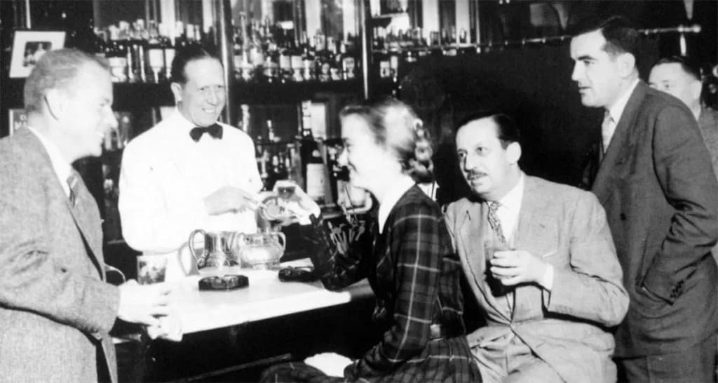 Joe Scialom behind the bar