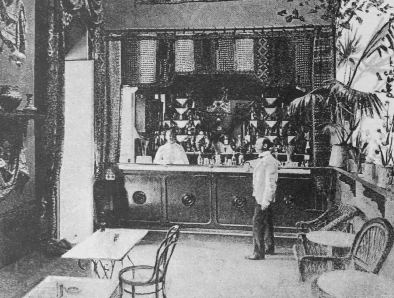 The Long Bar at Shepheard's Hotel, Cairo